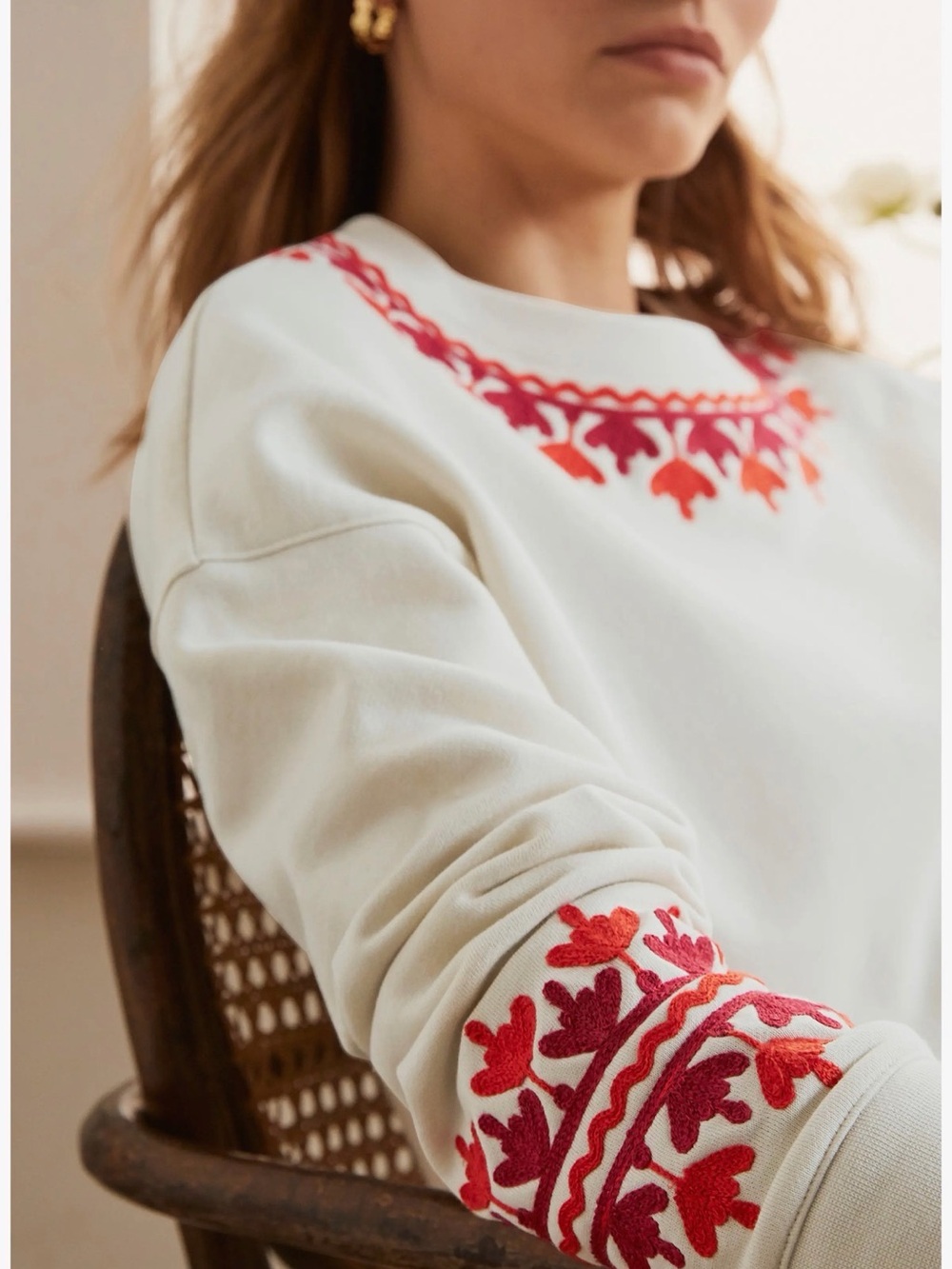 Boden Jasmine Embroidered Sweatshirt - Picture 5 of 9